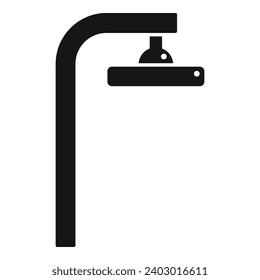 Long shower head icon simple vector. Cold room wet. Wash clean