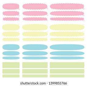 long sideways comic speech bubbles - only color -