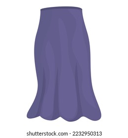 Long skirt icon cartoon vector. Women clothes. Summer fashion