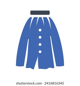 Long Skirt Icon, Vector Graphics