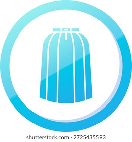 Design de ícone de vetor de linha de saia longa