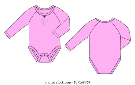 Long sleeve baby onesie.