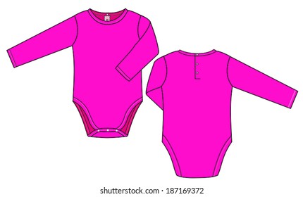 Long sleeve baby onesie.