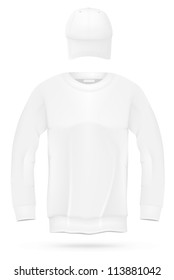 Long sleeve blank shirt and hat.