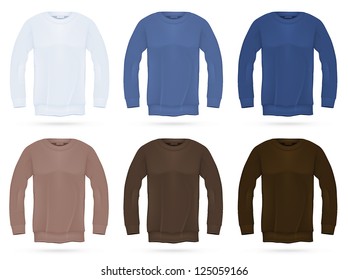 Long sleeve blank shirt uniform template.