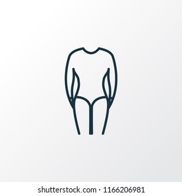 Long sleeve body icon line symbol. Premium quality isolated woman bodysuit element in trendy style.