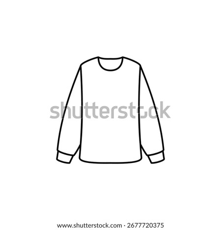 long sleeve clothing icon, simple flat style, vector illustration, symbol, design logo template pictogram, for ui or ux isolated on white for mobile app, editable