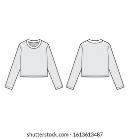 Long Sleeve Crop Tee fashion flats