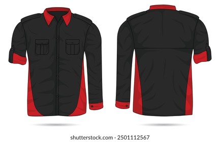 Long sleeve formal shirt mockup