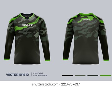 Long Sleeve jersey design. vector illustration design, printable files.