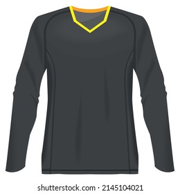 icono frontal de la camiseta de manga larga