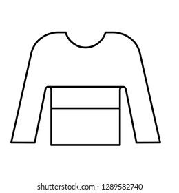 long sleeve line icon vector  isolated illustration editable