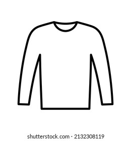 long sleeve line style vector icon