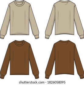 long sleeve for men vector template 