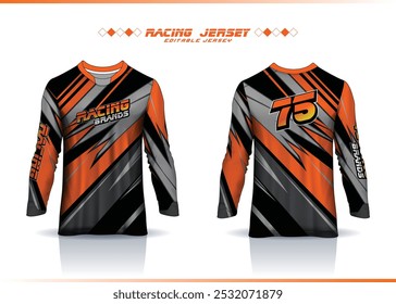 Long sleeve Motocross jersey design, soccer, basketball jersey, football, cricket, racing, gaming, hockey, handball, cycling latest jersey for sublimation sports design