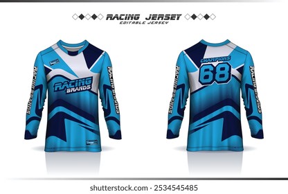 Long sleeve Motocross jersey design, soccer, basketball jersey, football, cricket, racing, gaming, hockey, handball, cycling latest jersey for sublimation sports design