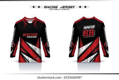 Diseño de jersey de motocross de manga larga, fútbol, jersey de baloncesto, fútbol, cricket, carreras, juegos, hockey, balonmano, ciclismo último jersey para el diseño de deportes de sublimación