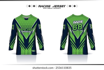 Long sleeve Motocross jersey design, soccer jersey, basketball, football, cricket, racing, gaming, hockey, handball, cycling latest jersey for sublimation sports design