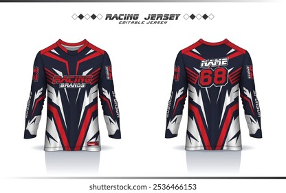 Langarm Motocross Trikot Design, Fußball Trikot, Basketball, Fußball, Cricket, Rennen, Spiel, Hockey, Handball, Radfahren neuesten Trikot für Sublimation Sport Design