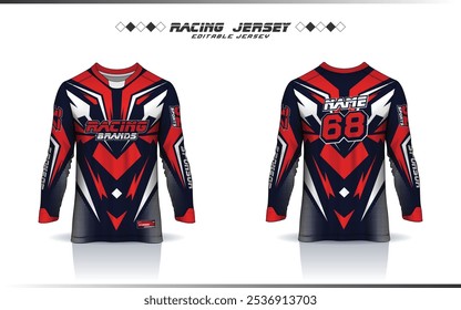 Langarm Motocross Trikot Design, Fußball Trikot, Basketball, Fußball, Cricket, Rennen, Spiel, Hockey, Handball, Radfahren neuesten Trikot für Sublimation Sport Design