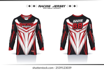 Langarm Motocross Trikot Design, Renntrikot, Fußball, Basketball, Fußball, Cricket, Spiel, Hockey, Handball, Radfahren neueste Trikot für Sublimation Sport Design