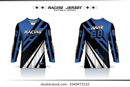 Langarm Motocross Trikot Design, Renntrikot, Fußball, Basketball, Fußball, Cricket, Spiel, Hockey, Handball, Radfahren neueste Trikot für Sublimation Sport Design