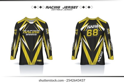 Langarm Motocross Trikot Design, Renntrikot, Fußball, Basketball, Fußball, Cricket, Spiel, Hockey, Handball, Radfahren neueste Trikot für Sublimation Sport Design