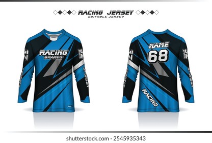 Langarm Motocross Trikot Design, Renntrikot, Fußball, Basketball, Fußball, Cricket, Spiel, Hockey, Handball, Radfahren neueste Trikot für Sublimation Sport Design