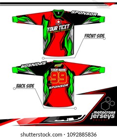 Long sleeve Motocross jerseys t-shirts vector, 
graphic design for football uniforms, unisex cycling, navy submariner and sportswear.