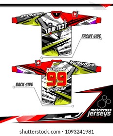 Long sleeve Motocross jerseys t-shirts vector, 
graphic design for football uniforms, unisex cycling, navy submariner and sportswear.