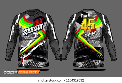 Similar Images, Stock Photos & Vectors of Long sleeve Motocross jerseys ...