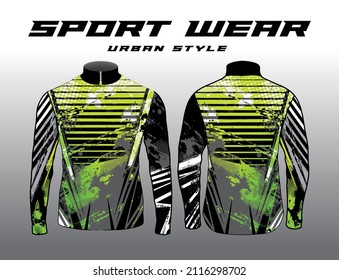 Long sleeve Motocross jerseys t-shirts vector, abstract background design for modern expressive uniforms, unisex portswear,sublimation

