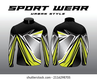 Long sleeve Motocross jerseys t-shirts vector, abstract background design for modern expressive uniforms, unisex portswear,sublimation

