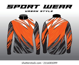 Long sleeve Motocross jerseys t-shirts vector, abstract background design for modern expressive uniforms, unisex portswear,sublimation
