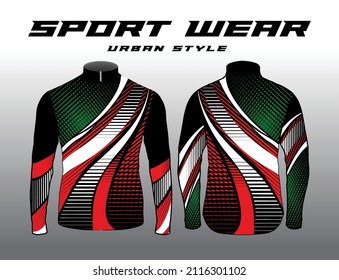 Long sleeve Motocross jerseys t-shirts vector, abstract background design for modern expressive uniforms, unisex portswear,sublimation
