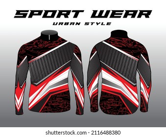 Long sleeve Motocross jerseys t-shirts vector, abstract background design for modern expressive uniforms, unisex portswear.sublimation
