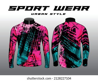 Long sleeve Motocross jerseys t-shirts vector, abstract background design for modern expressive uniforms, unisex sport wear.sublimation