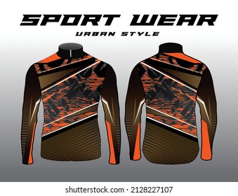 Long sleeve Motocross jerseys t-shirts vector, abstract background design for modern expressive uniforms, unisex sport wear.sublimation