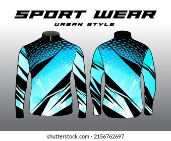 Long sleeve Motocross jerseys t-shirts vector, abstract background design for modern expressive uniforms, unisex sport wear.sublimation