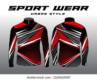 Long sleeve Motocross jerseys t-shirts vector, abstract background design for modern expressive uniforms, unisex sport wear.sublimation