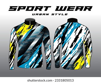 Long sleeve Motocross jerseys t-shirts vector, abstract background design for modern expressive uniforms, unisex sport wear,sublimation

