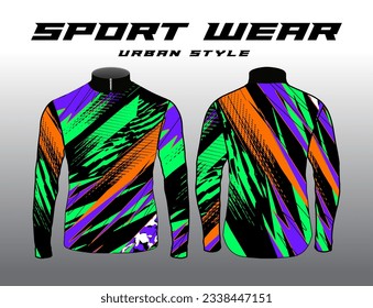 Long sleeve Motocross jerseys t-shirts vector, abstract background design for modern expressive uniforms, unisex sport wear.sublimation
