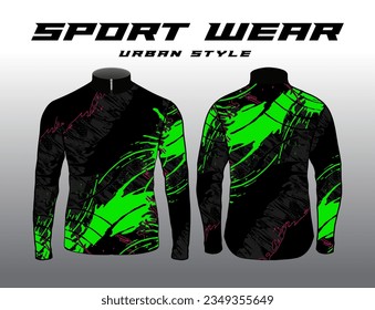 Long sleeve Motocross jerseys t-shirts vector, abstract background design for modern expressive uniforms, unisex sport wear.sublimation