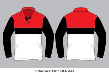 Download Long Sleeve Polo Shirt Mock Up High Res Stock Images Shutterstock