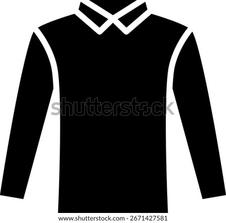 Long Sleeve Polo Shirt Vector Icon