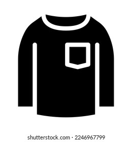 long sleeve shirt boy baby cloth glyph icon vector. long sleeve shirt boy baby cloth sign. isolated symbol illustration