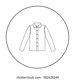 Long sleeve shirt icon of vector illustration for web and mobile