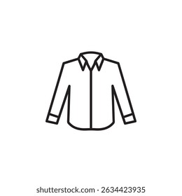 long sleeve shirt icon. long sleeve shirt wear sign. long sleeve shirt symbol. vector illustration on white background