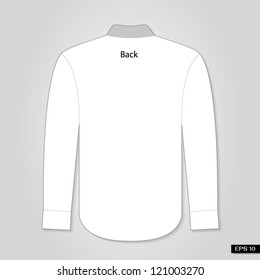 Long sleeve shirt on the back. Vector