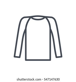 Long Sleeve Shirt Outlined Icon